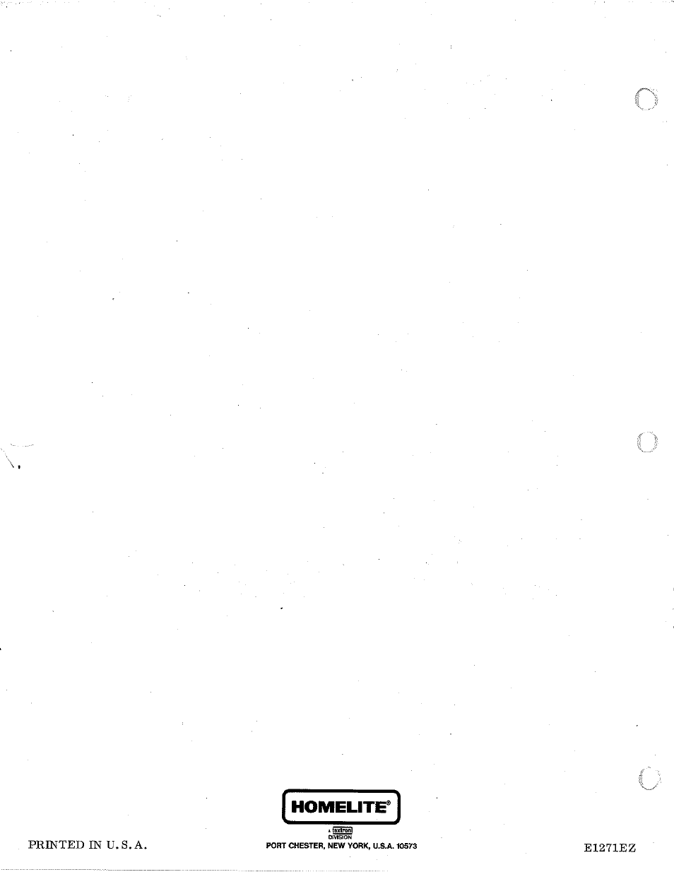 Homelitt | Homelite 32" Snow Thrower User Manual | Page 12 / 12