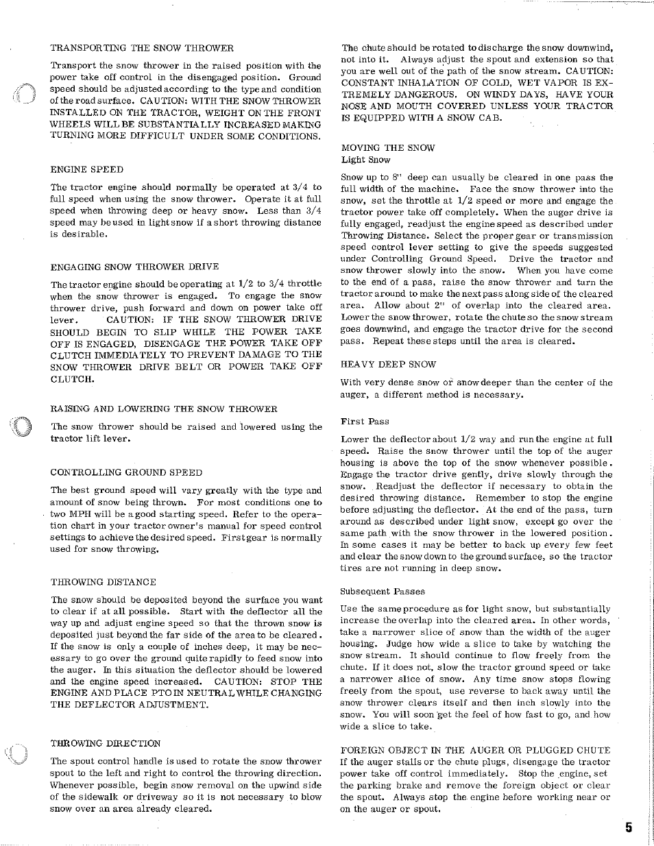 Homelite 32" Snow Thrower User Manual | Page 5 / 12