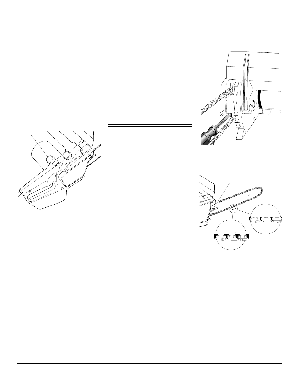 Owner’s manual, Assembly, Saw chain tension adjustment | Filling oil tank | Homelite EL14 User Manual | Page 7 / 16