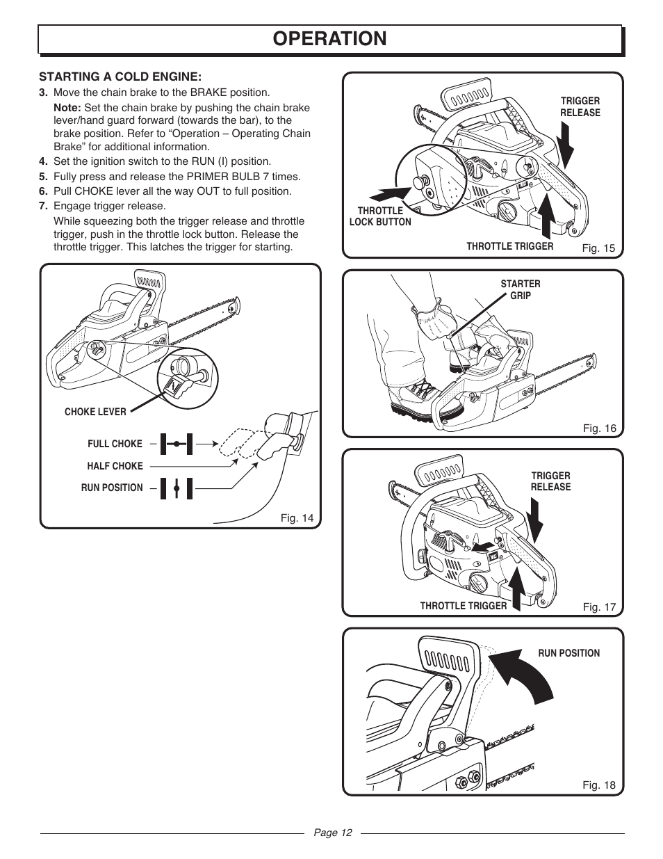 Operation | Homelite UT10947D User Manual | Page 12 / 36