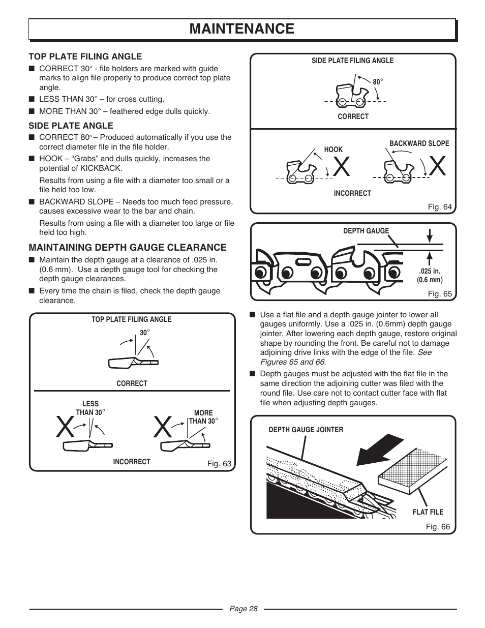 Maintenance | Homelite UT10947D User Manual | Page 28 / 36