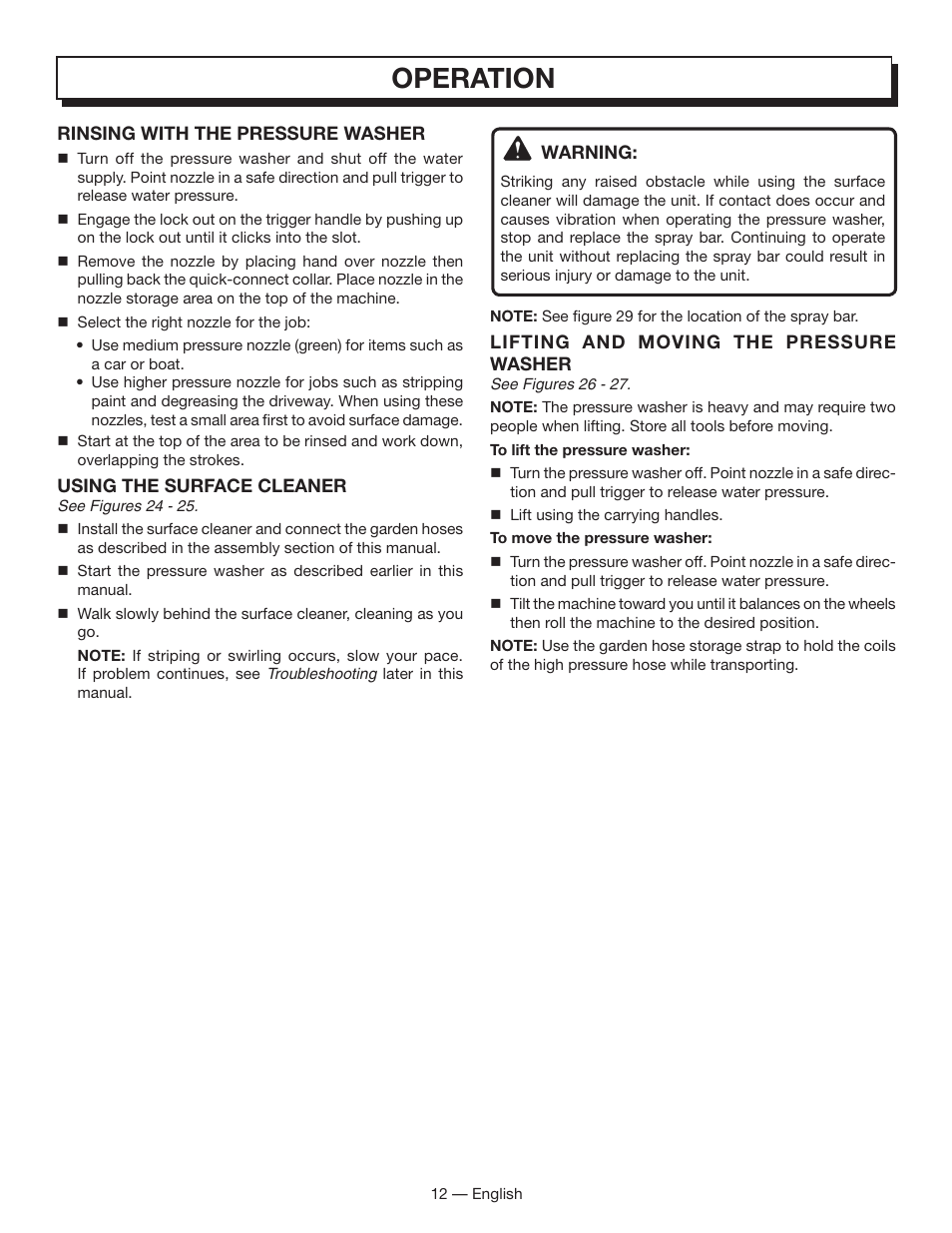 Operation | Homelite HL80833 User Manual | Page 16 / 52