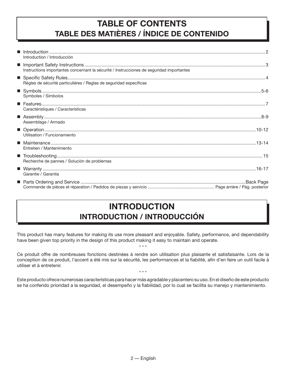 Homelite HL80833 User Manual | Page 6 / 52