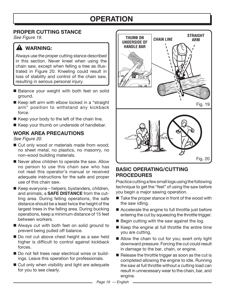 Operation | Homelite UT10548 User Manual | Page 19 / 120