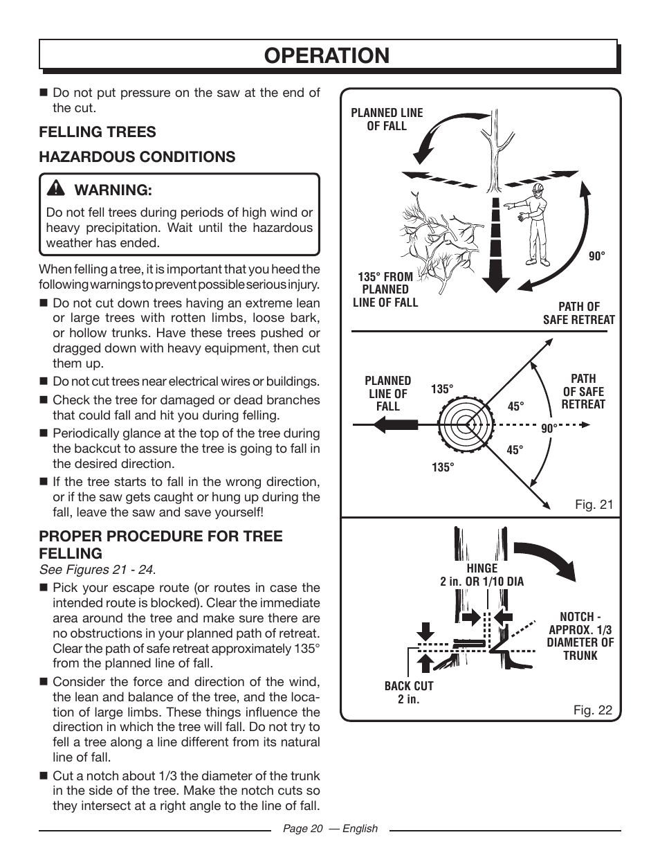 Operation | Homelite UT10548 User Manual | Page 20 / 120