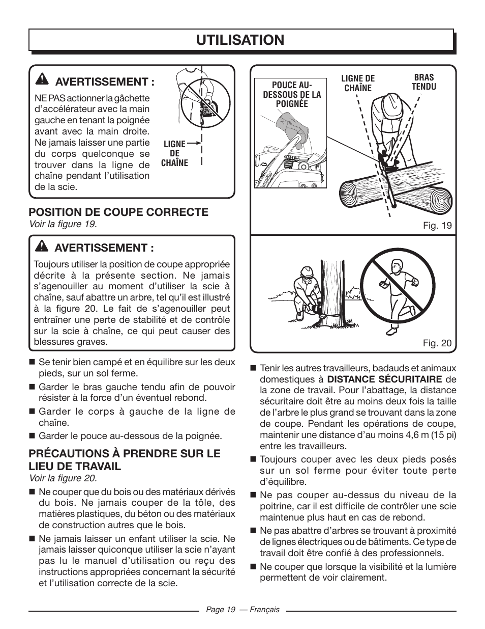 Utilisation | Homelite UT10548 User Manual | Page 58 / 120