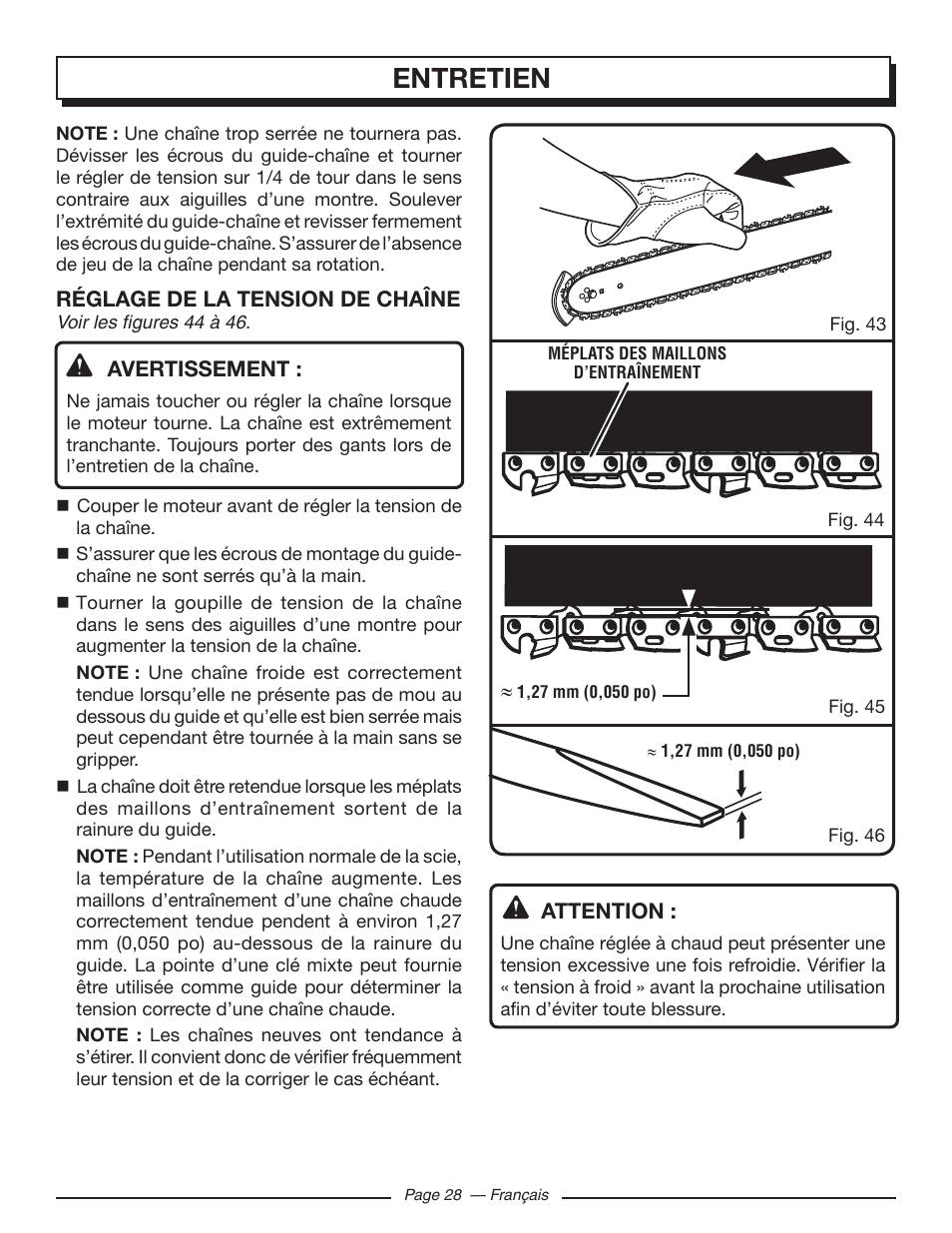 Entretien | Homelite UT10548 User Manual | Page 67 / 120