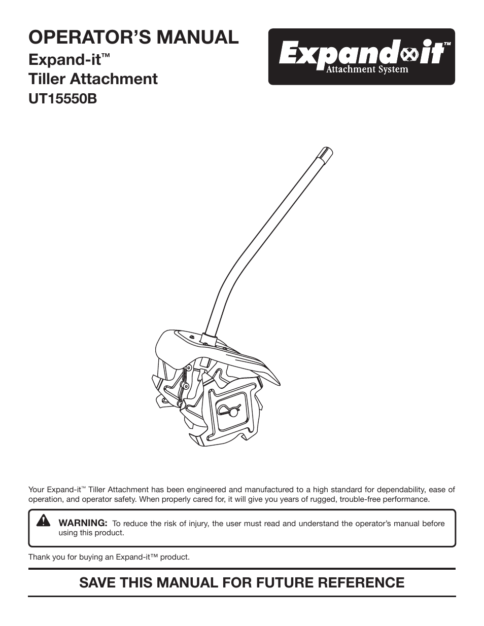 Homelite Expand-it UT15550B User Manual | 16 pages