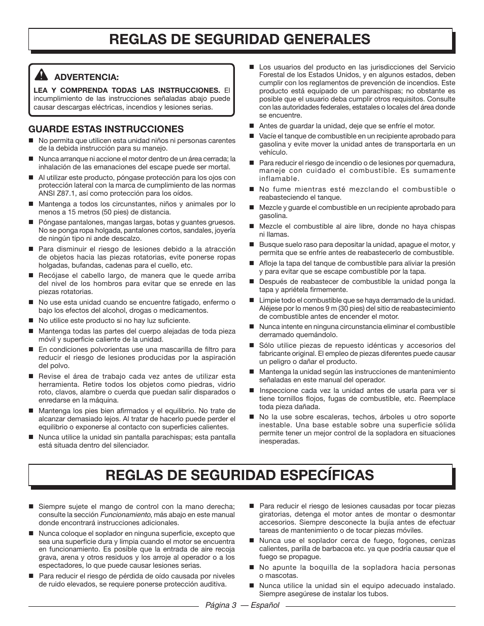 Guarde estas instrucciones | Homelite UT09002 User Manual | Page 27 / 38