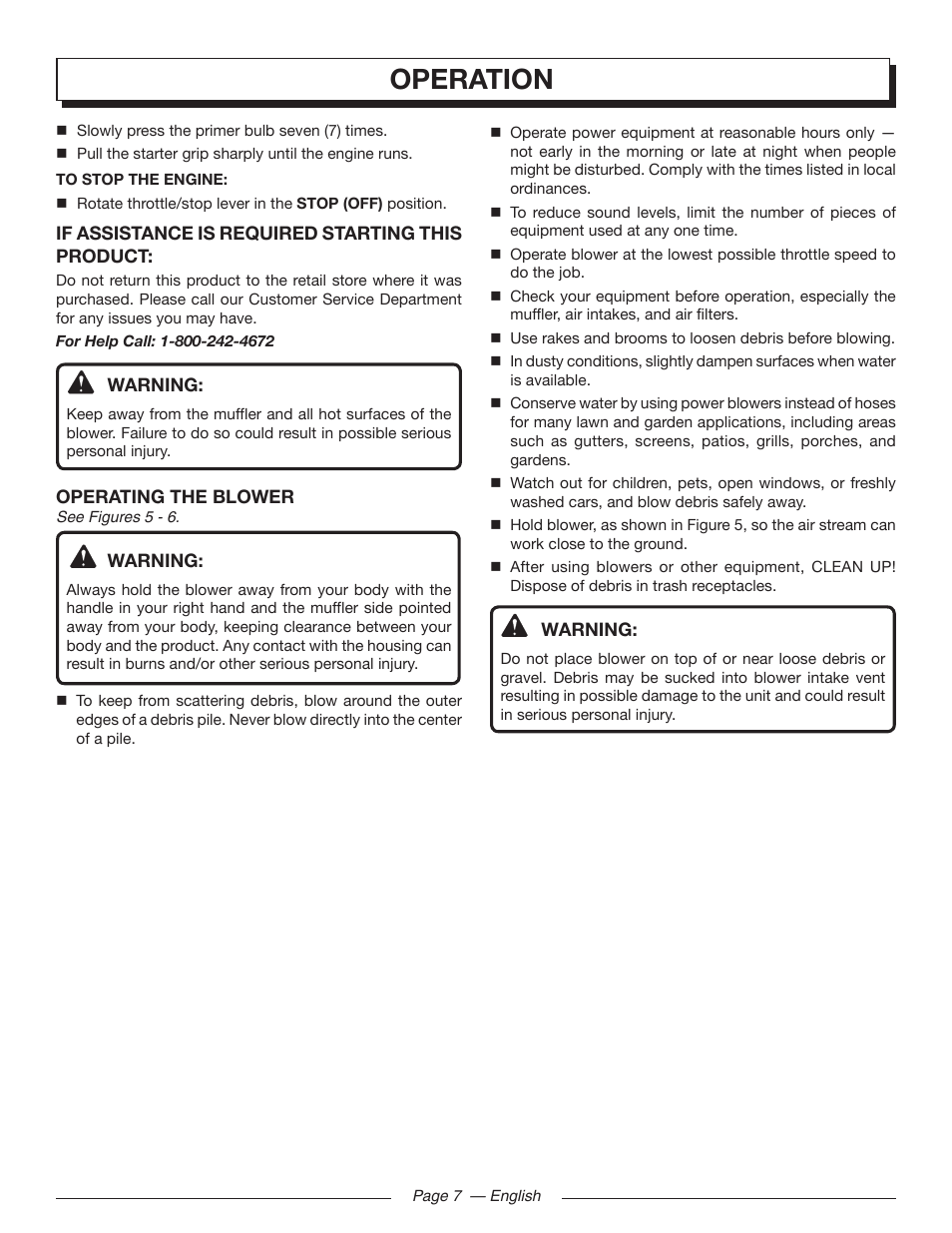 Operation | Homelite UT09002 User Manual | Page 9 / 38