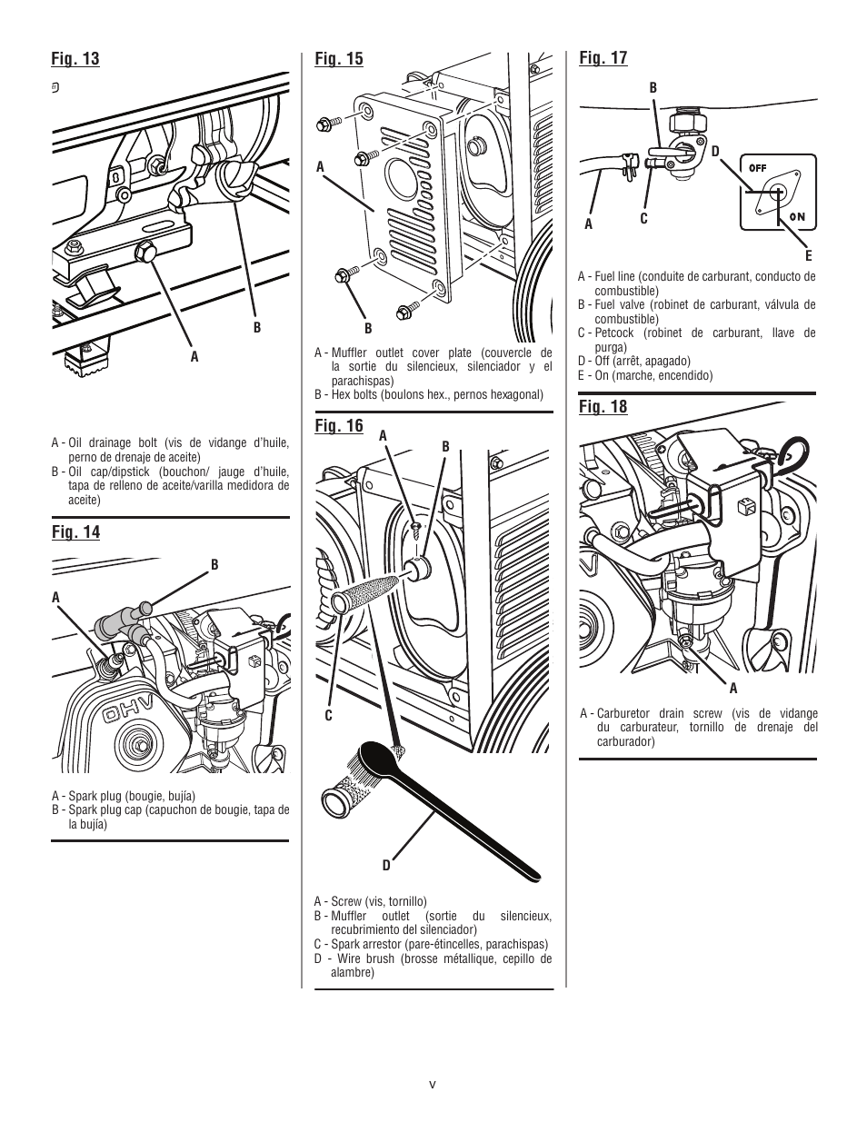 Fig. 14, Fig. 17 fig. 18, Fig. 13 | Fig. 15 fig. 16 | Homelite HGCA5000 User Manual | Page 5 / 60