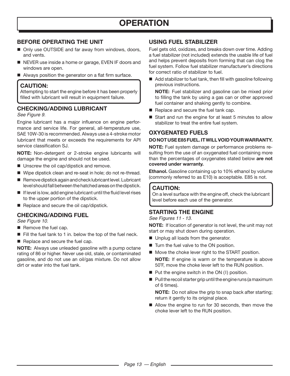 Operation | Homelite UT903611 User Manual | Page 17 / 64