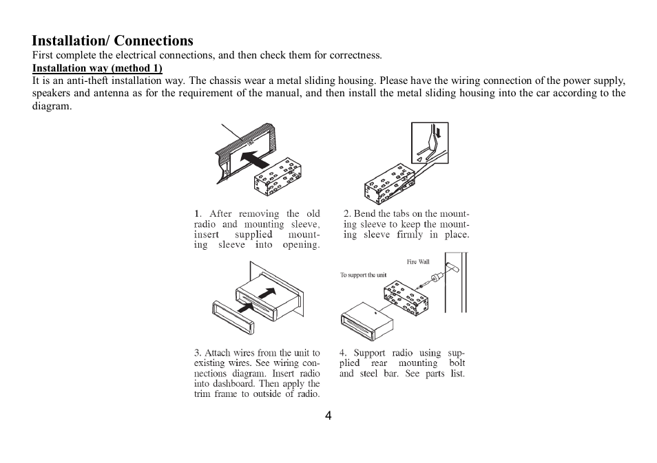 Installation/ connections | Hyundai IT H-CMD7075 User Manual | Page 4 / 64