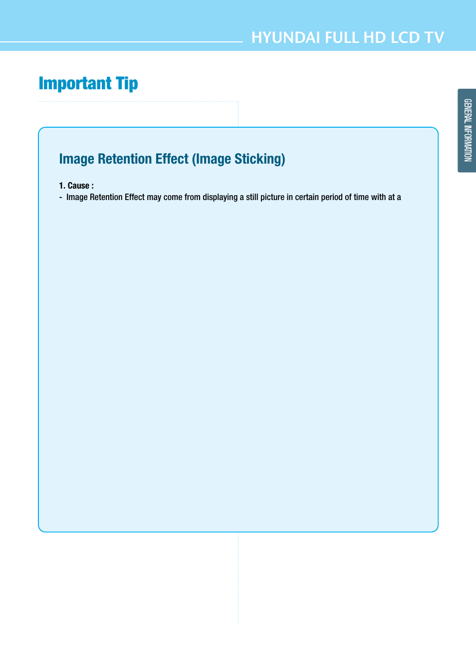 Important tip, Hyundai full hd lcd tv | Hyundai E425D User Manual | Page 3 / 75