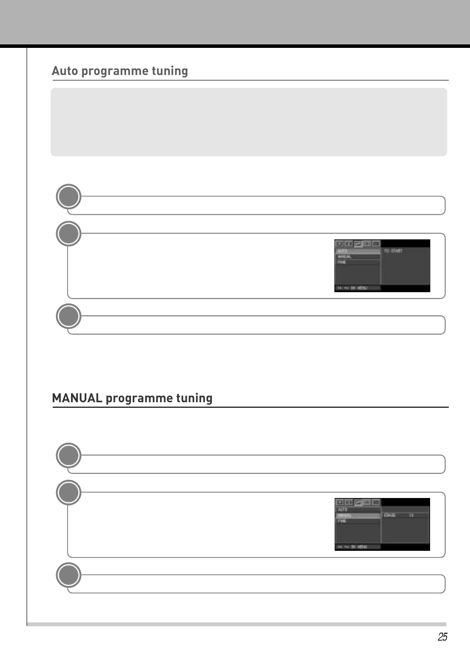 Auto programme tuning manual programme tuning | Hyundai IT HLT-2672 User Manual | Page 26 / 41
