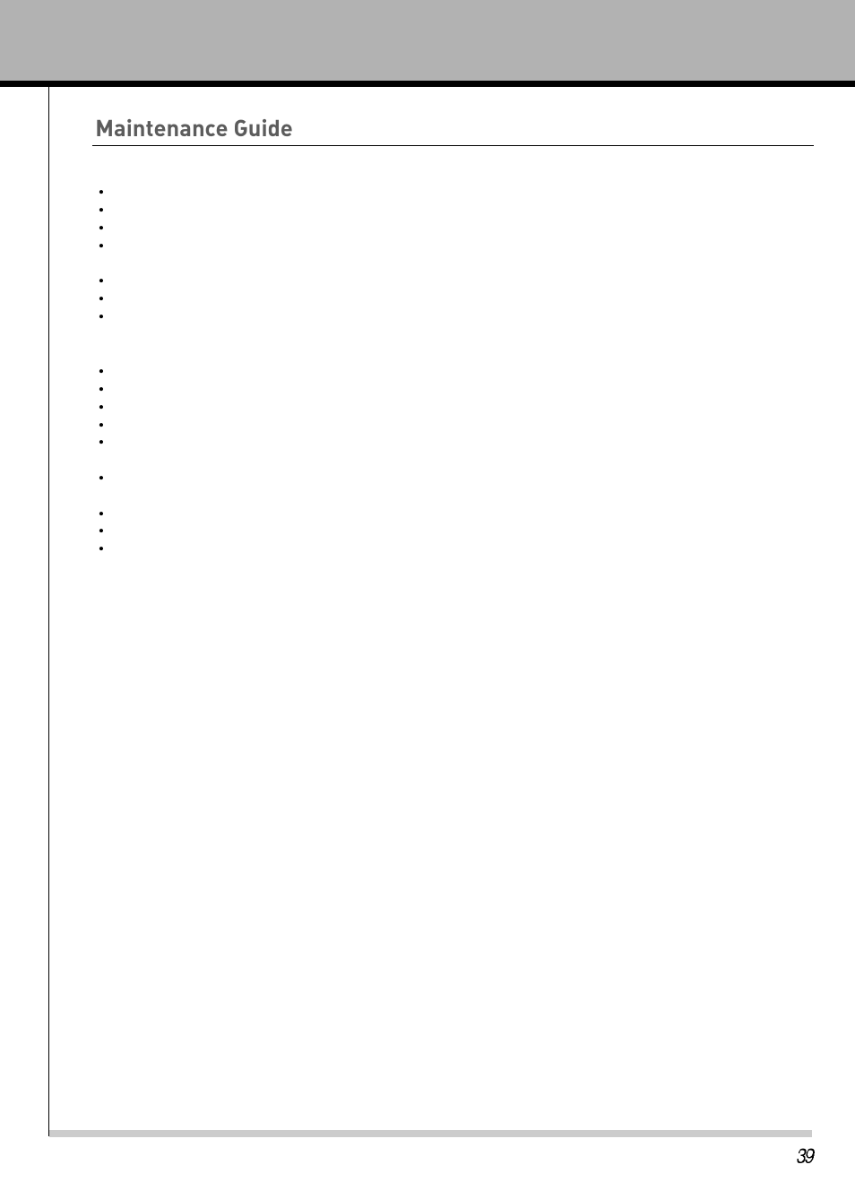 Maintenance guide, Owner’s manual | Hyundai IT HLT-2672 User Manual | Page 40 / 41
