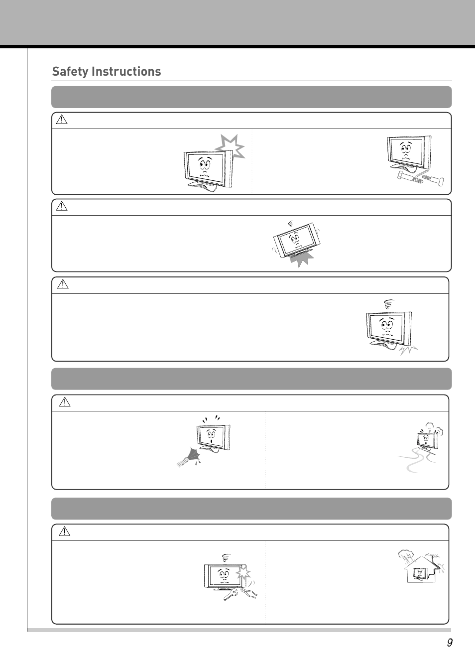 Safety instructions, Owner’s manual, Using cleaning others | Hyundai IT HLT-3272 User Manual | Page 10 / 41