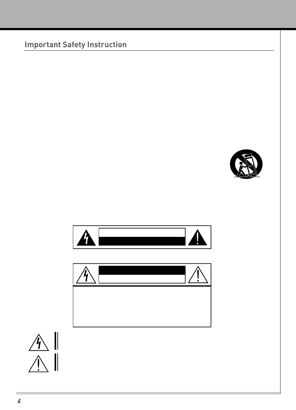 Important safety instruction, Owner’s manual, Caution | Hyundai IT HLT-3272 User Manual | Page 5 / 41