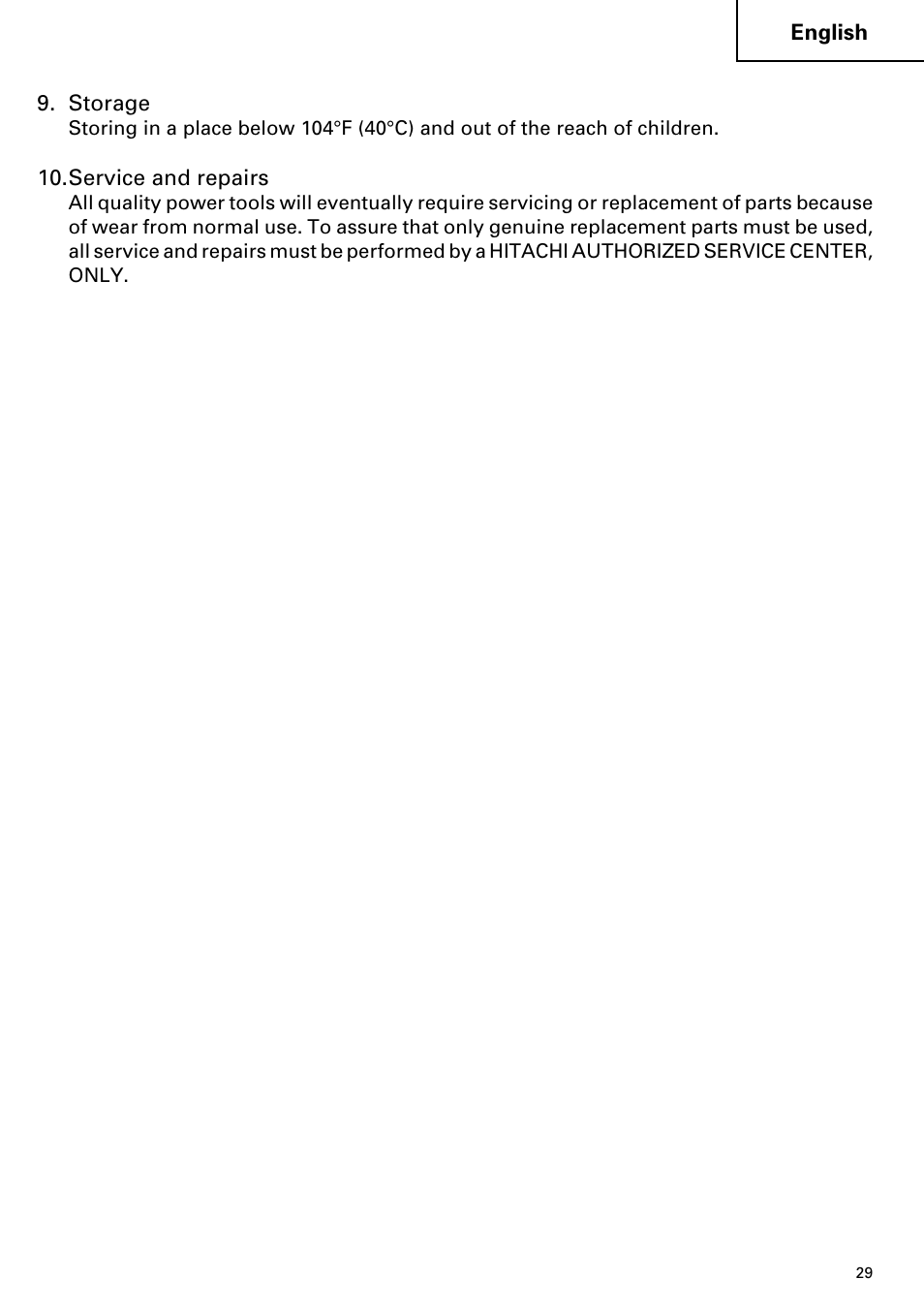 Hitachi C 7D User Manual | Page 29 / 92