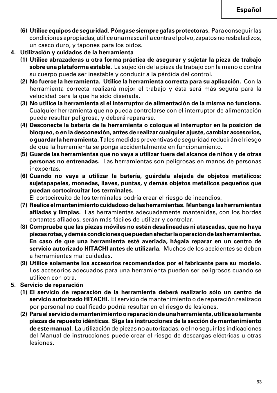 Hitachi C 7D User Manual | Page 63 / 92