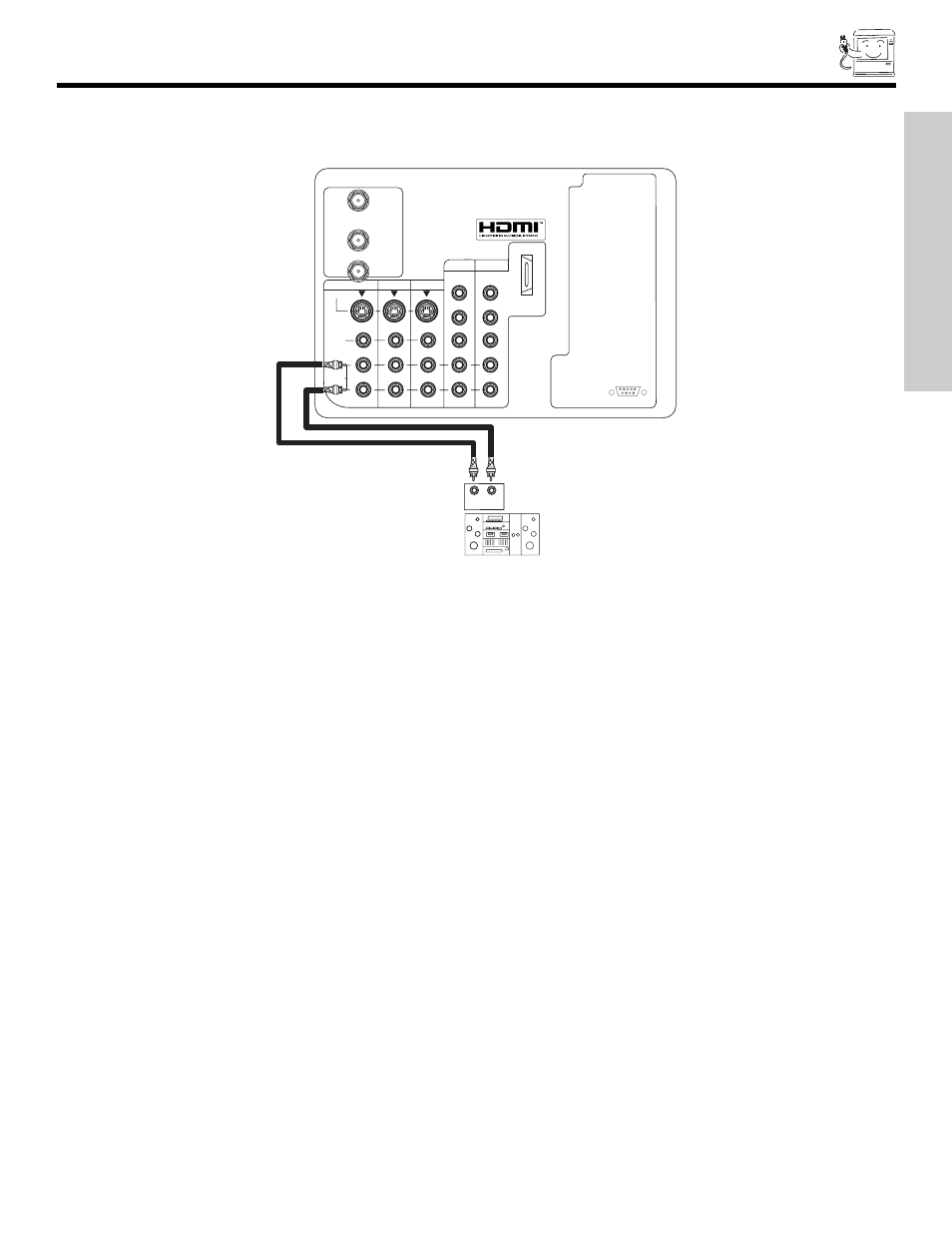 Connecting external audio sources, First time use | Hitachi 51F510 User Manual | Page 13 / 76