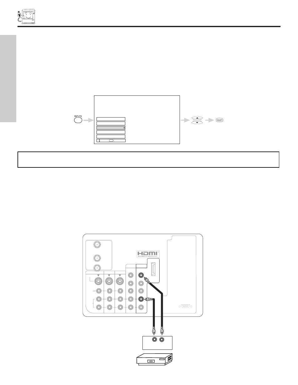 Connecting external video sources, First time use | Hitachi 51F510 User Manual | Page 14 / 76