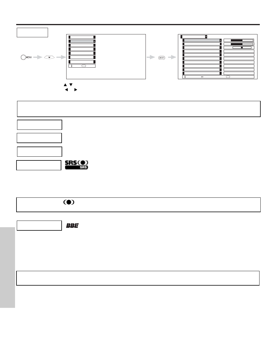 Audio, On-screen displa y | Hitachi 51F510 User Manual | Page 40 / 76