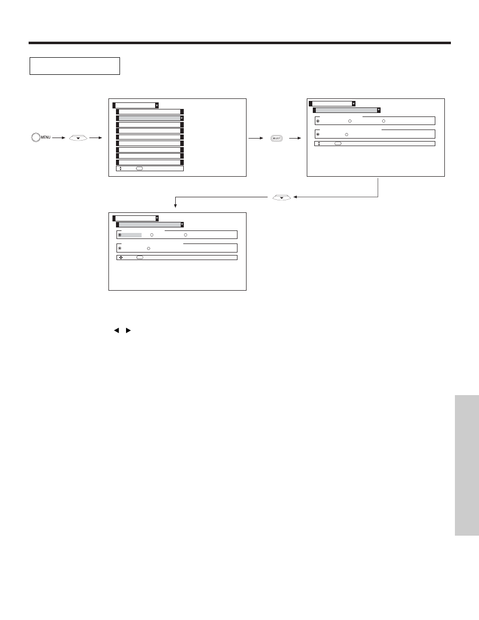 Setup, On-screen displa y | Hitachi 51F510 User Manual | Page 59 / 76