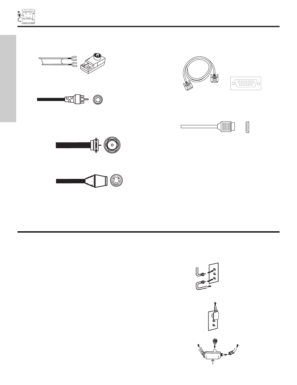 Hook-up cables and connectors, First time use | Hitachi 51F510 User Manual | Page 6 / 76