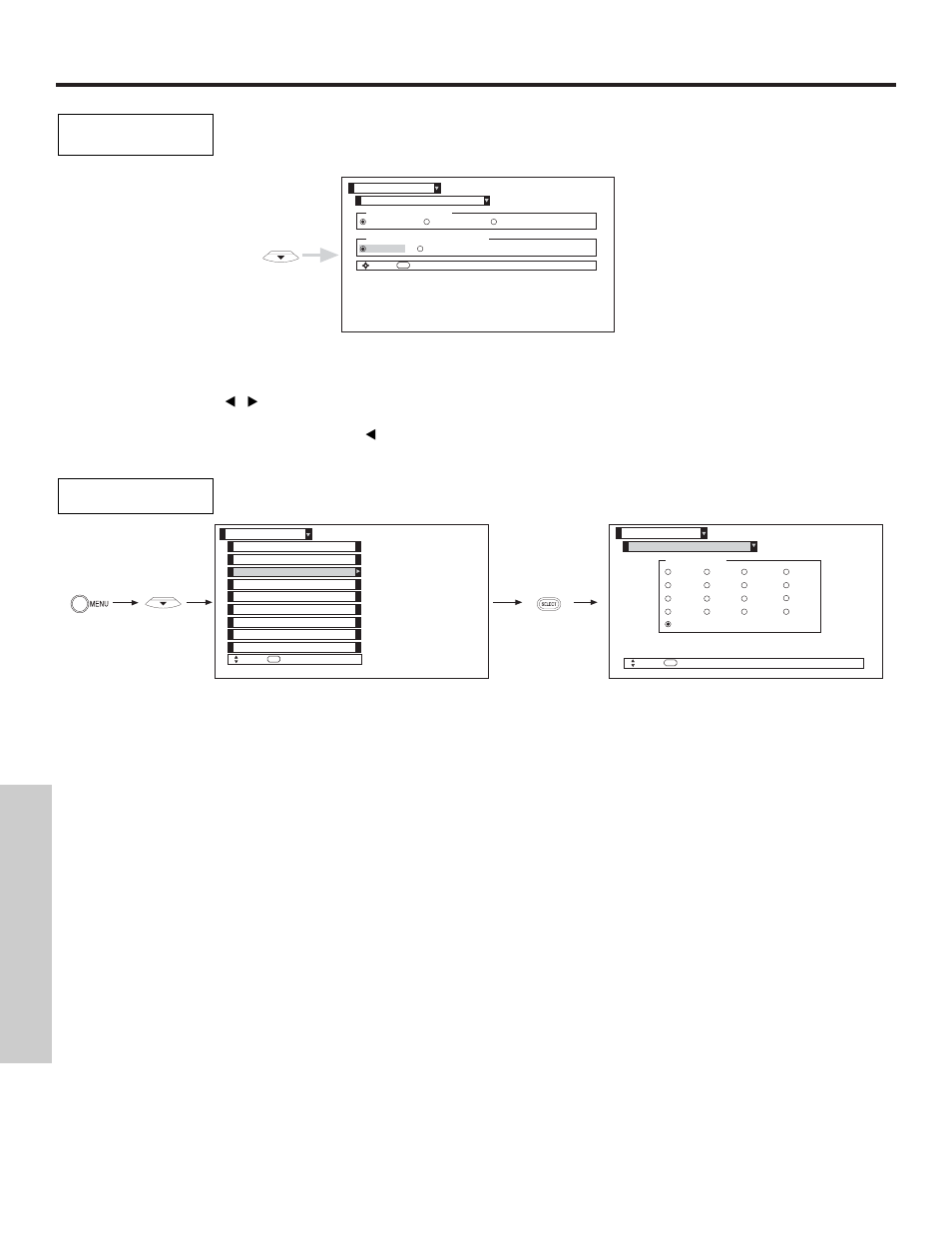 Setup, On-screen displa y | Hitachi 51F510 User Manual | Page 60 / 76