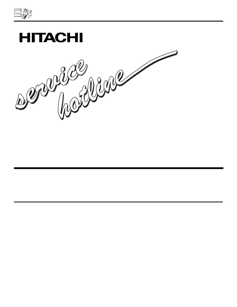 800 hitachi, Dial toll free | Hitachi 51F510 User Manual | Page 70 / 76