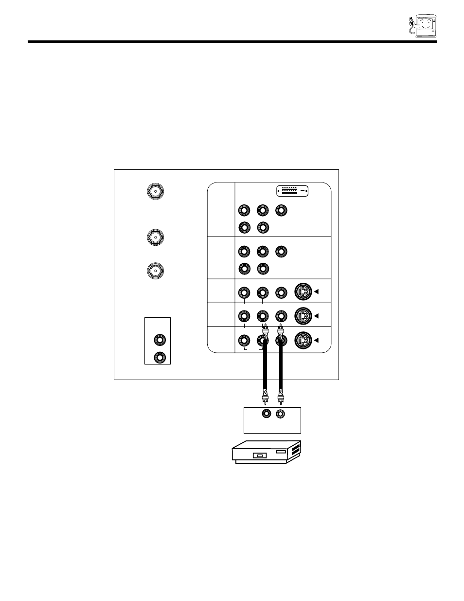 Connecting external video sources | Hitachi 46F500 User Manual | Page 15 / 64