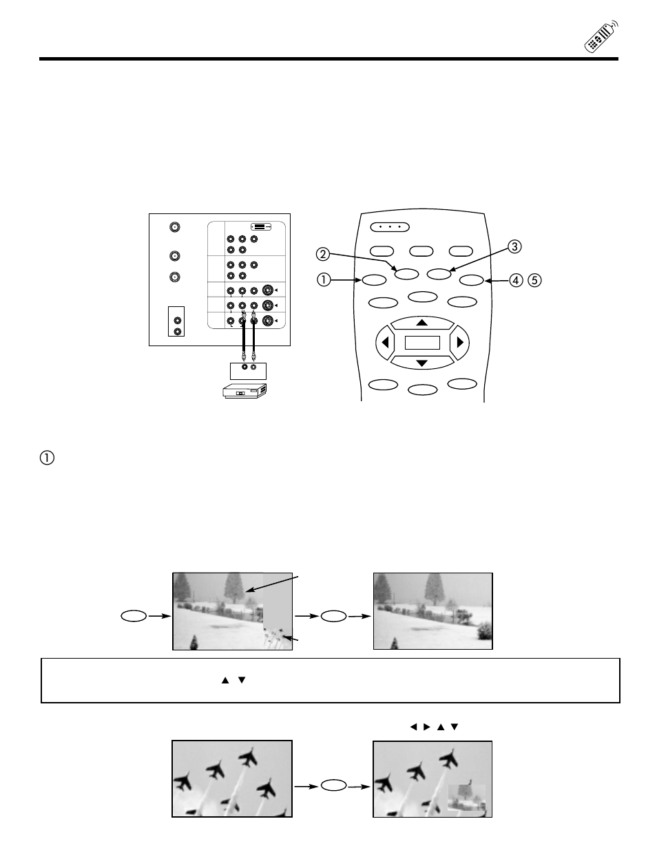 Picture-in-picture (pip), ቢባ ቤ ብ , ቦ, Main picture sub picture | Hitachi 46F500 User Manual | Page 25 / 64