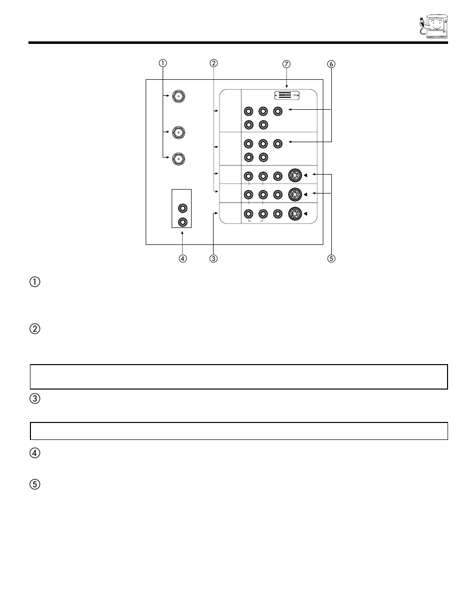 Rear panel jacks | Hitachi 46F500 User Manual | Page 9 / 64