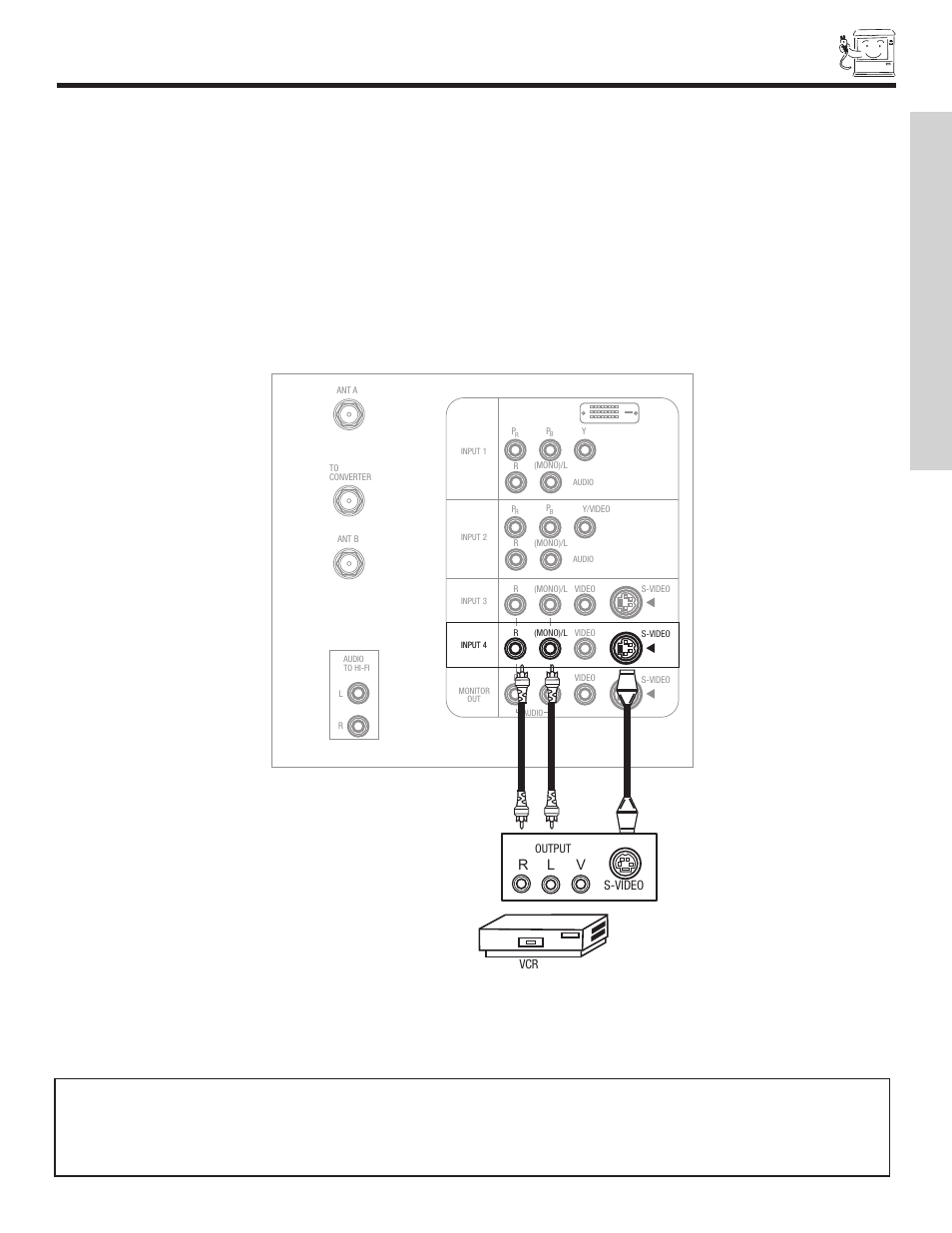 Connecting external video sources, First time use | Hitachi 51F500A User Manual | Page 17 / 64