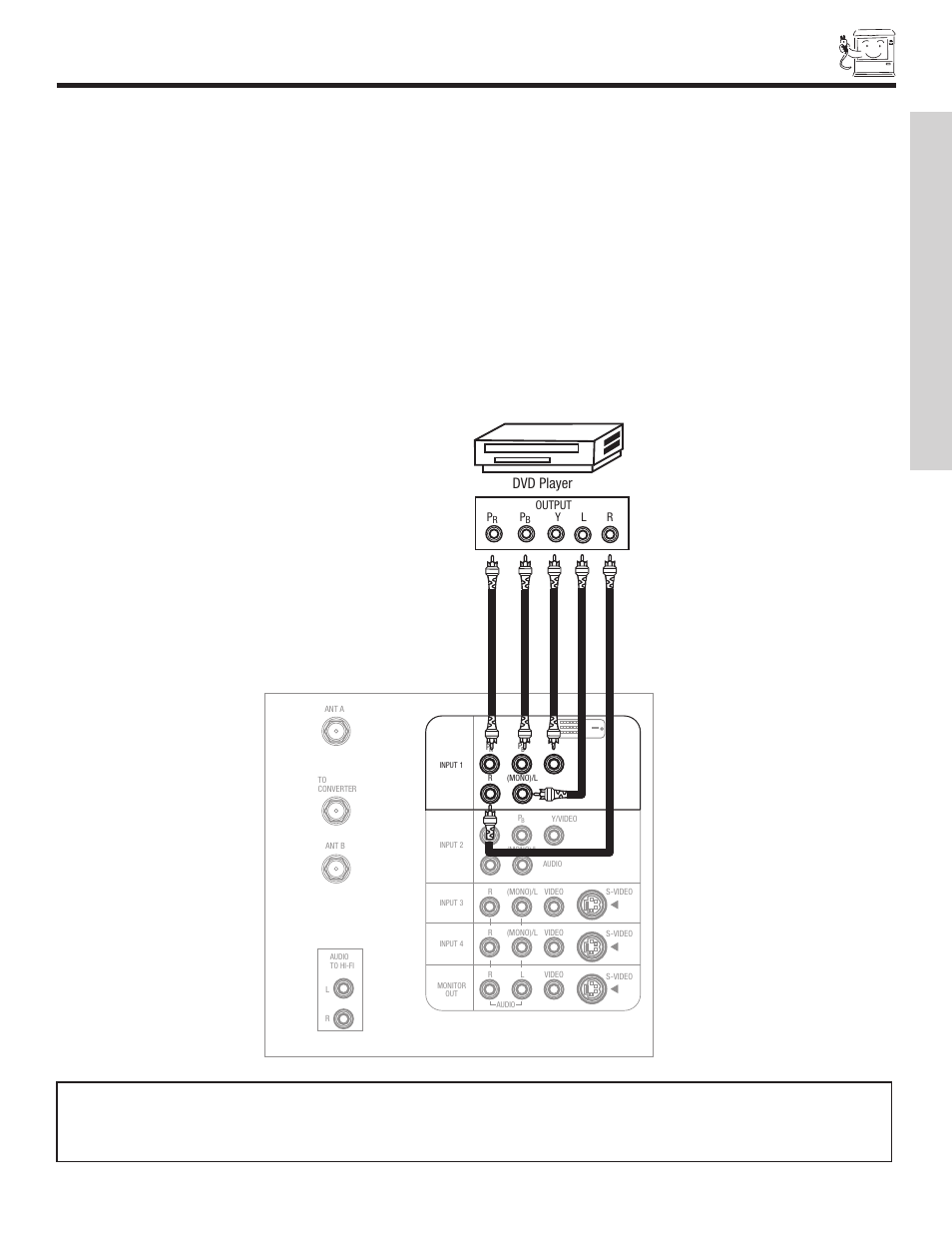 Connecting external video sources, First time use | Hitachi 51F500A User Manual | Page 19 / 64