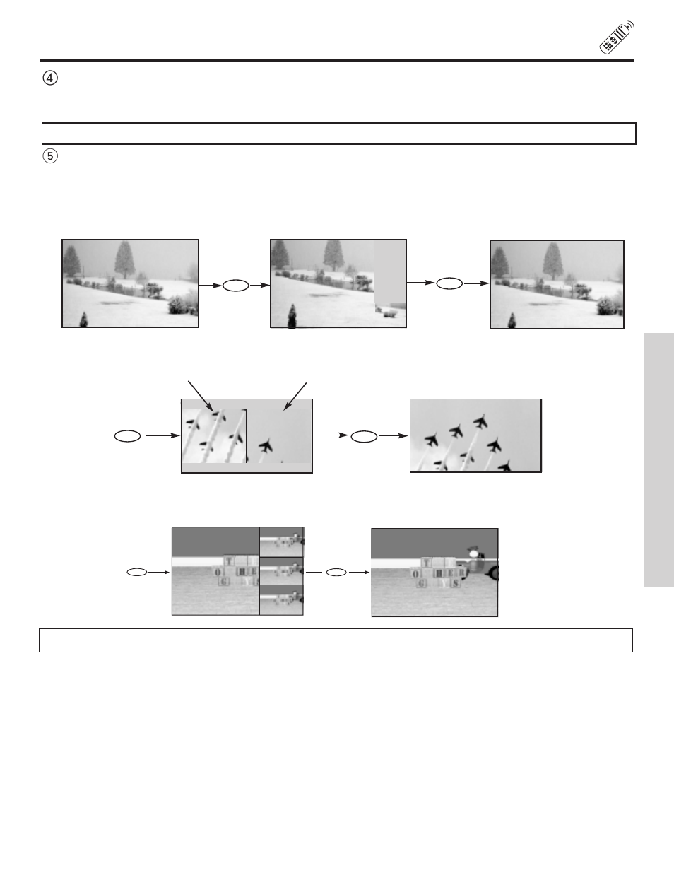 Picture-in-picture (pip), The remo te contr ol, Main picture sub picture | Hitachi 51F500A User Manual | Page 27 / 64