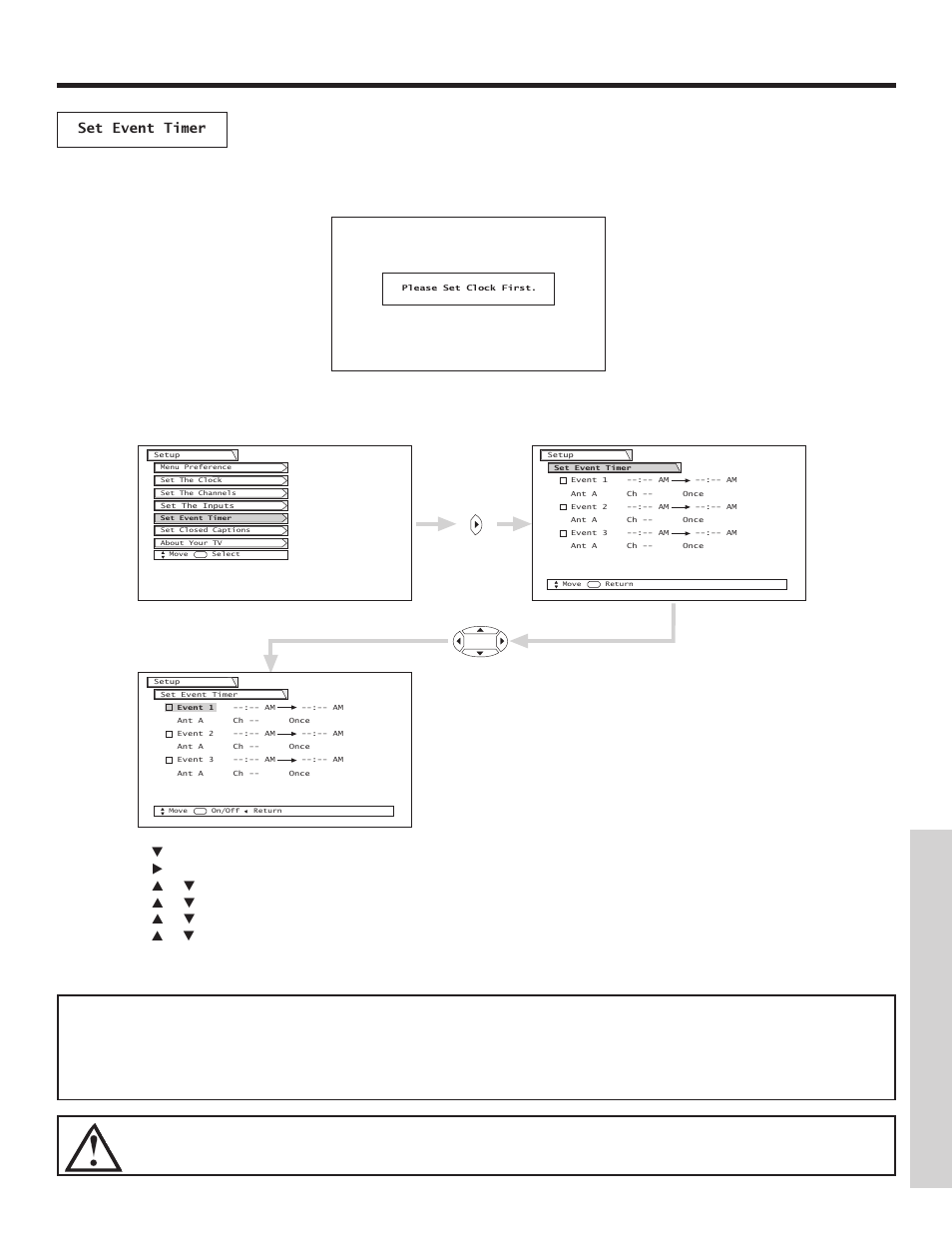 Setup, On-screen displa y | Hitachi 51F500A User Manual | Page 55 / 64