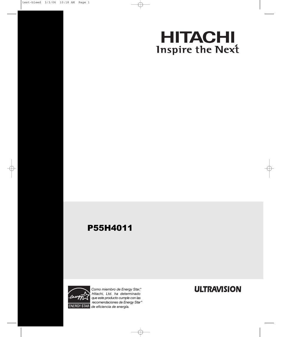 Hitachi P55H401 User Manual | Page 65 / 144