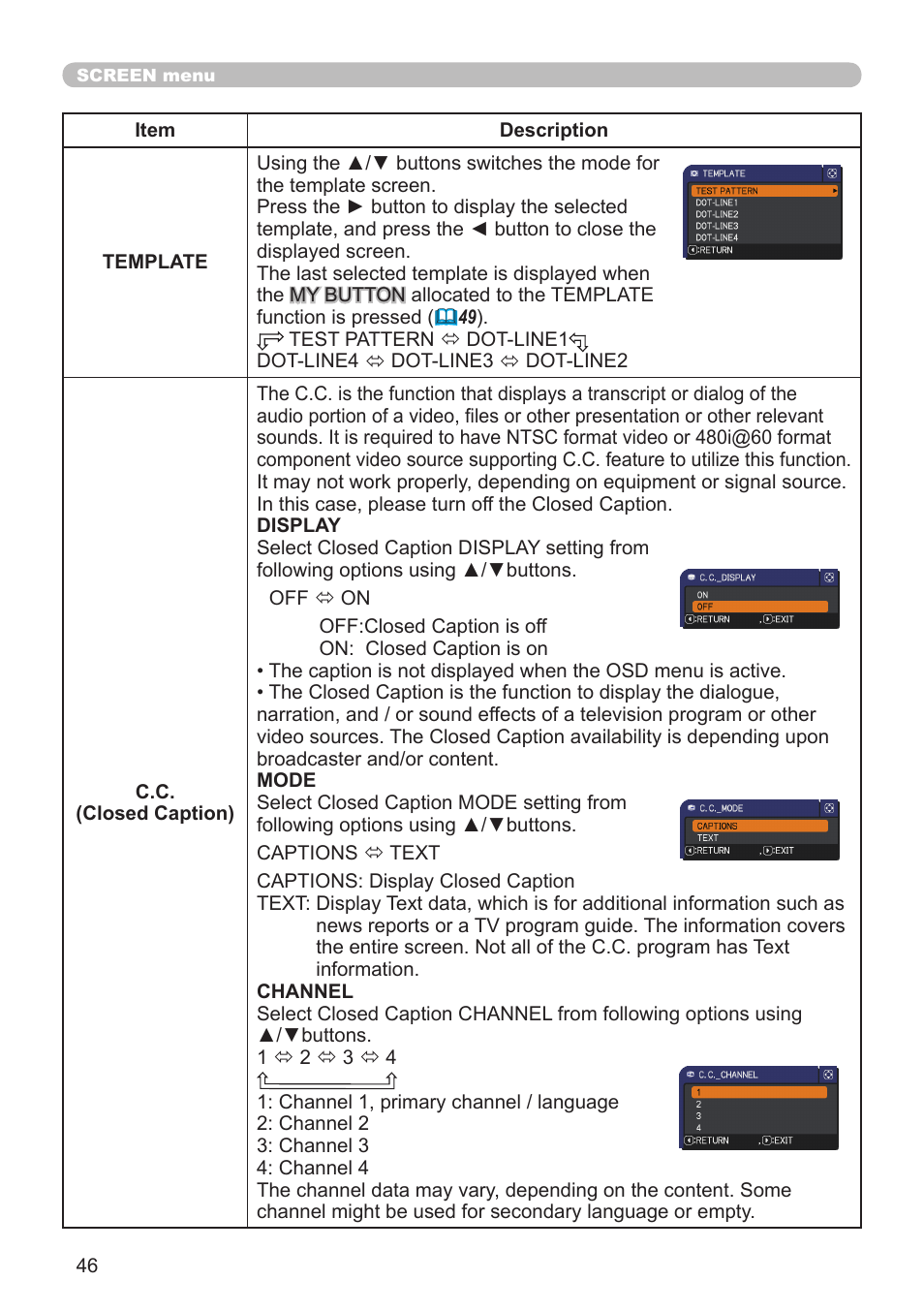 Hitachi CP-X10000 User Manual | Page 46 / 78