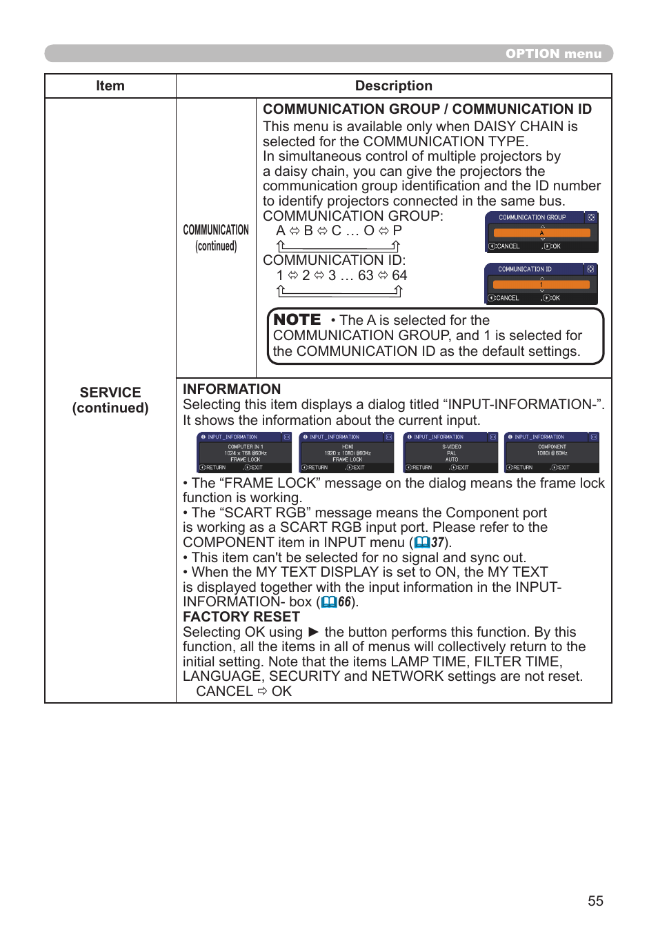 Hitachi CP-X10000 User Manual | Page 55 / 78