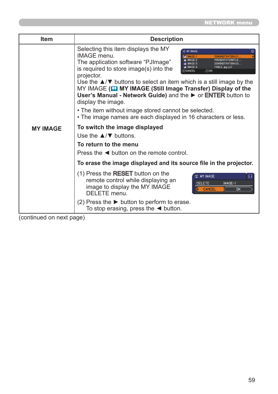 Hitachi CP-X10000 User Manual | Page 59 / 78