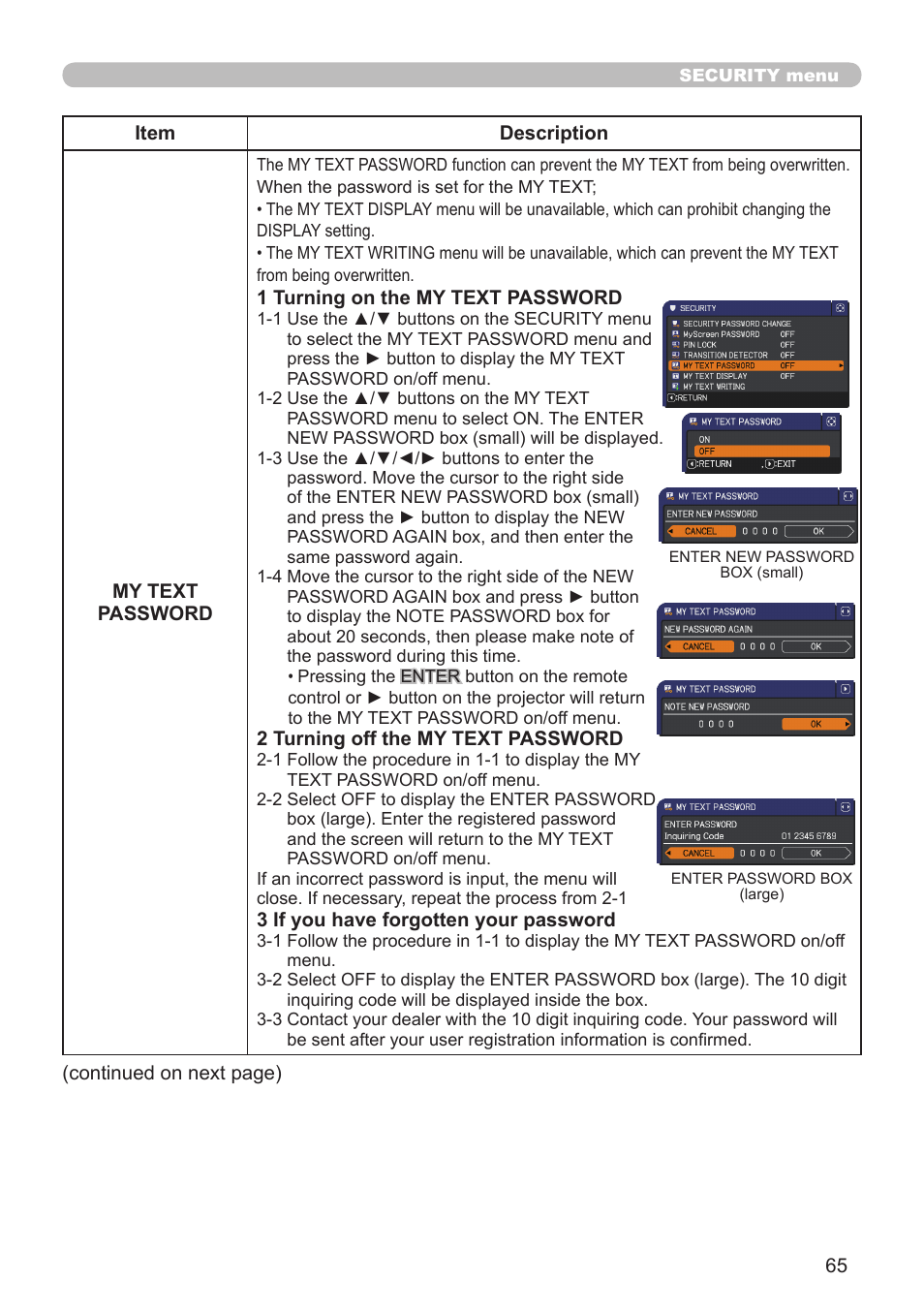 Hitachi CP-X10000 User Manual | Page 65 / 78