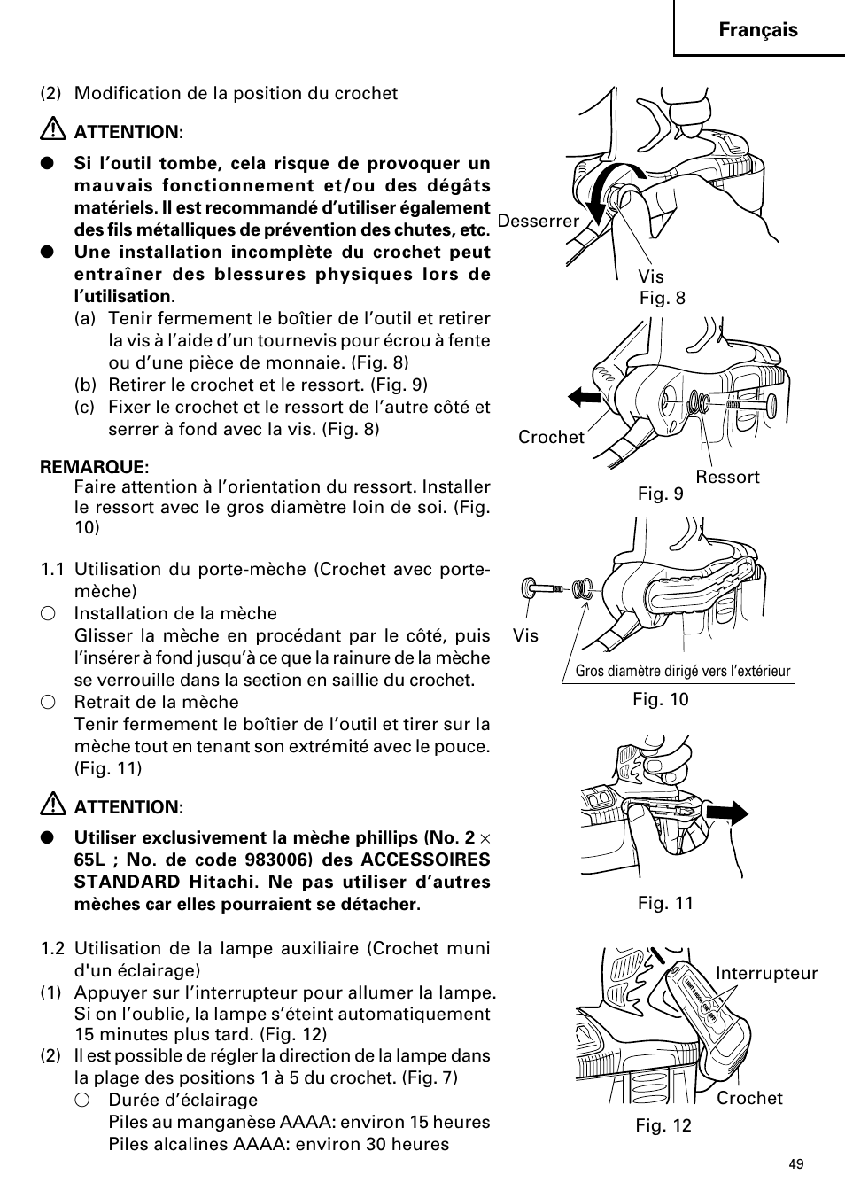 Hitachi DV14DMR User Manual | Page 49 / 96