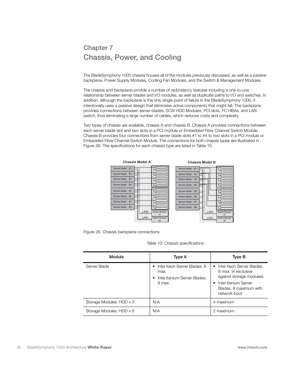 Chassis, power, and cooling, Chapter 7 | Hitachi 1000 User Manual | Page 36 / 52