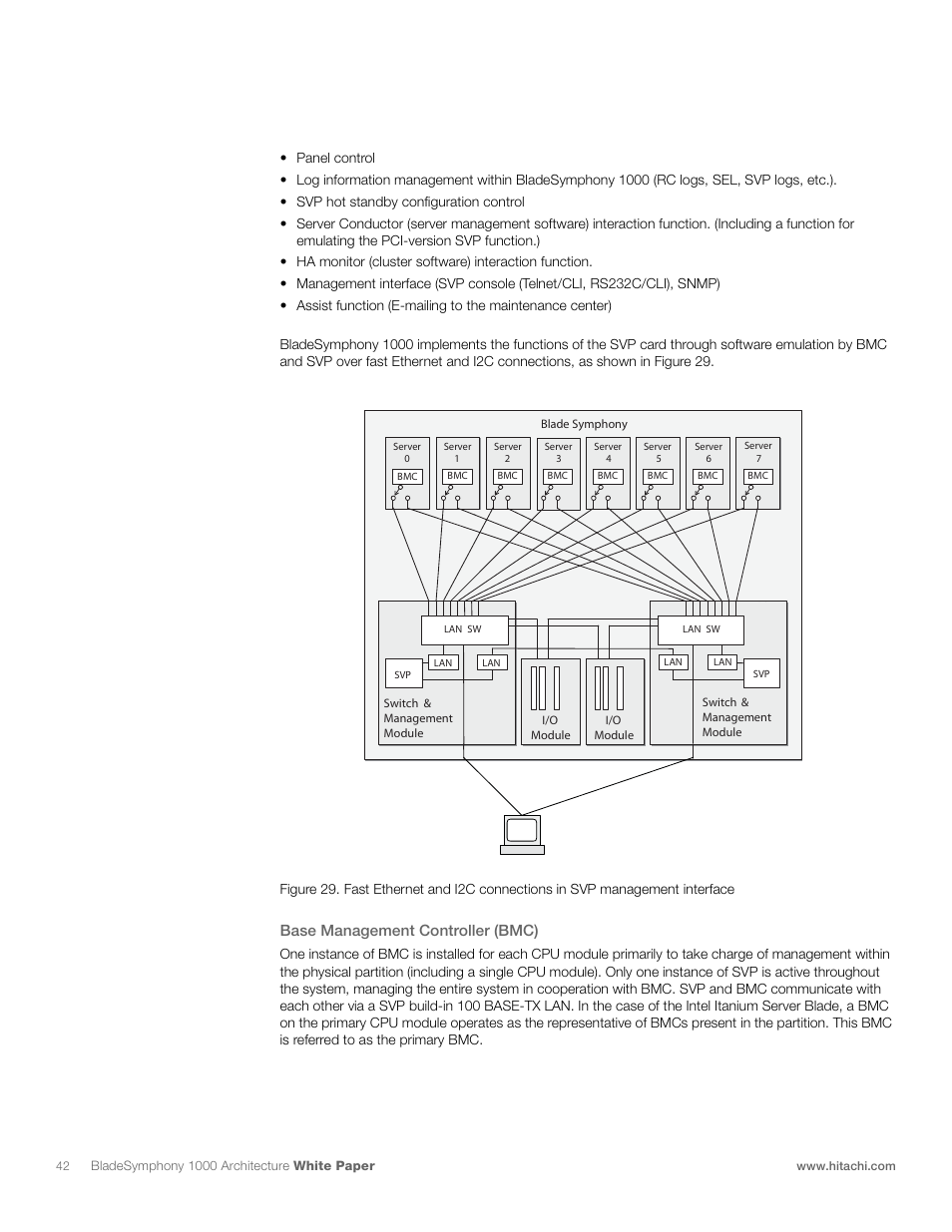 Base management controller (bmc) | Hitachi 1000 User Manual | Page 42 / 52