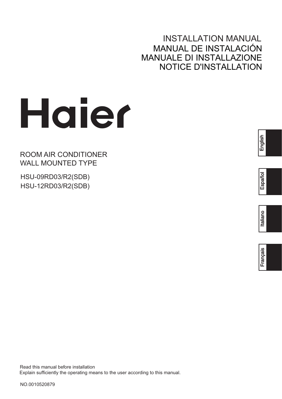 Hitachi HSU-12RD03/R2(SDB) User Manual | 39 pages