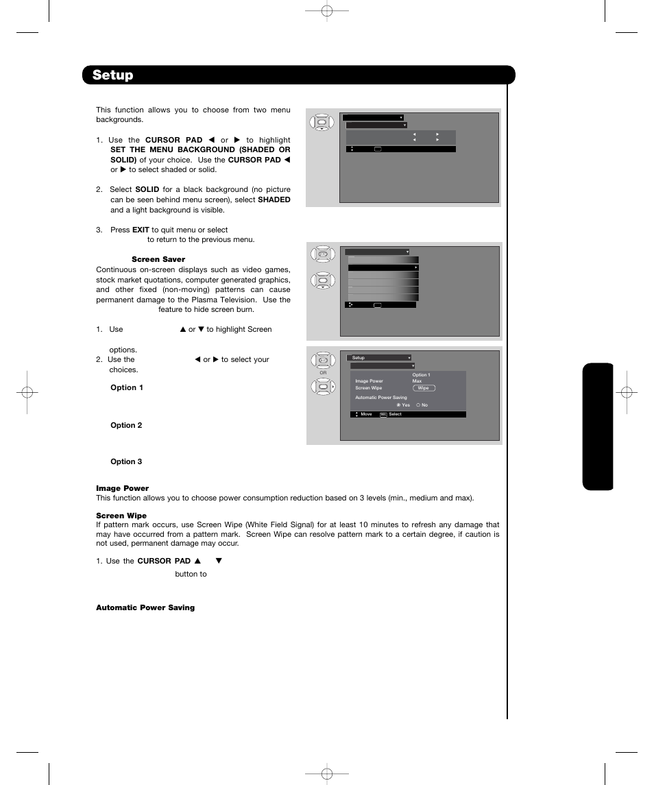 Setup, On-sc ree n display | Hitachi P55H4011 User Manual | Page 51 / 144