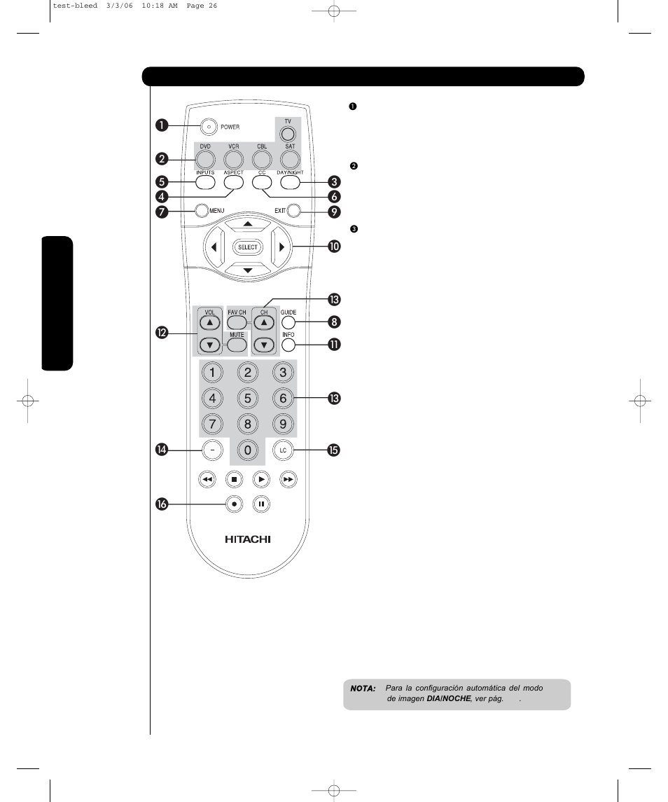 Como utilizar el control remoto de su tv | Hitachi P55H4011 User Manual | Page 88 / 144