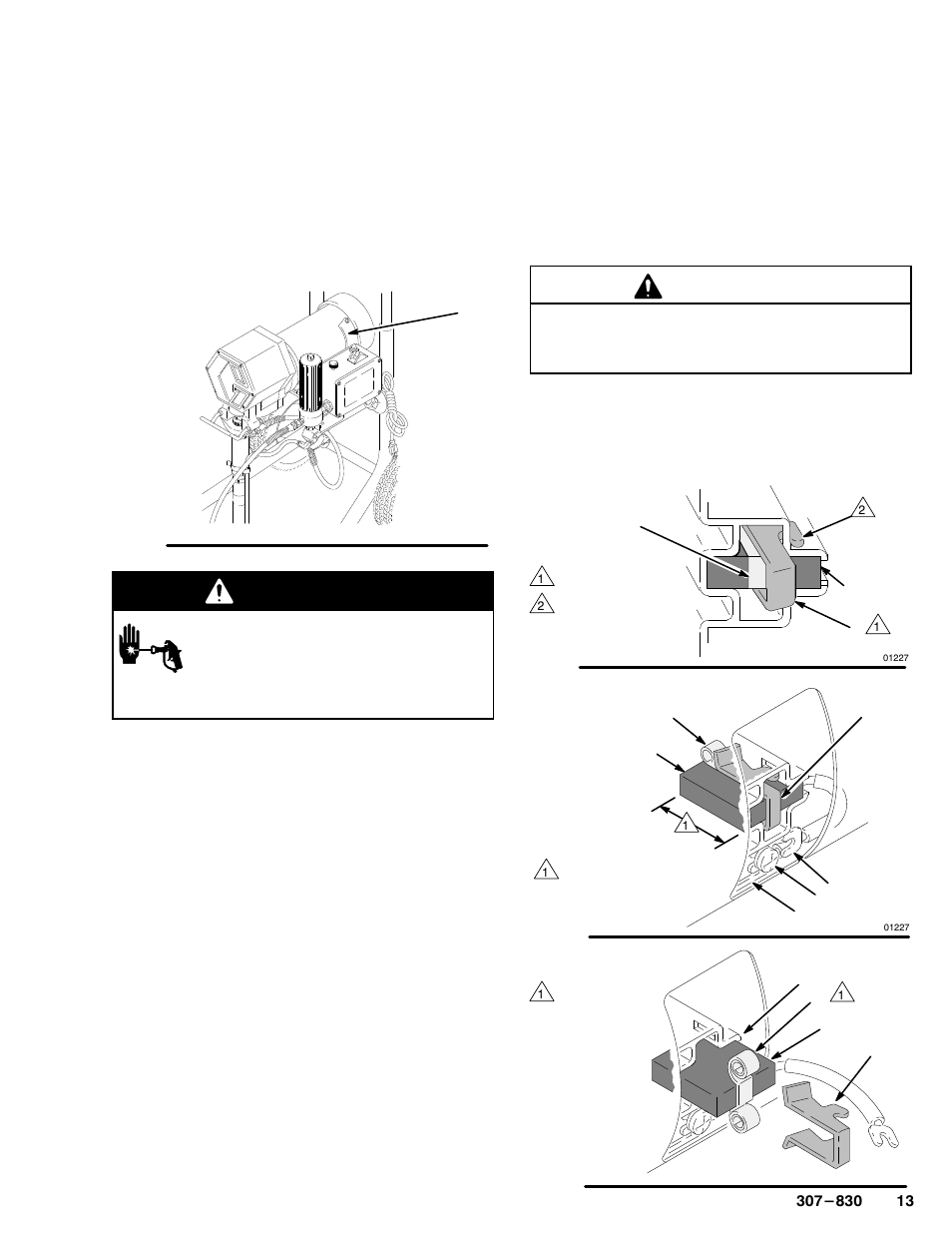 Motor brush replacement, Warning, Caution | Hitachi 220-856 User Manual | Page 13 / 28